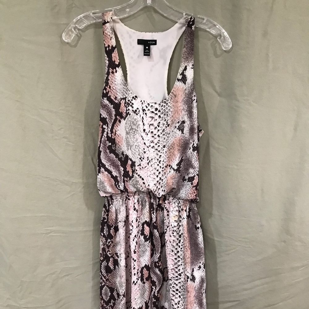 Aqua snakeskin dress